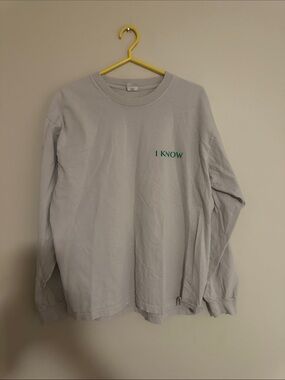 Dime sand Long Sleeve Graphic Tee "I KNOW"